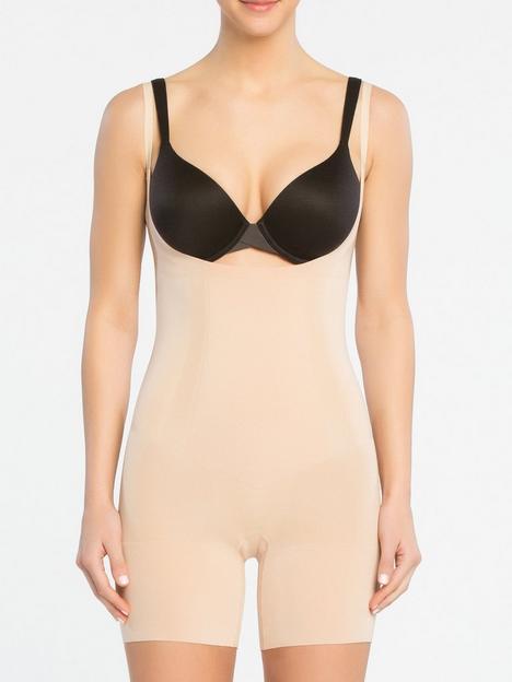 spanx-oncore-open-bust-mid-thigh-bodysuit-nude