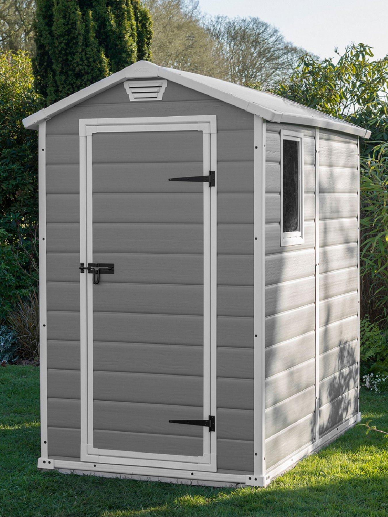 Keter 4x6 ft Apex Manor Resin Garden Shed