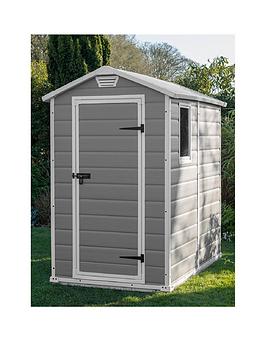 Keter 4X6 Ft Apex Manor Resin Garden Shed