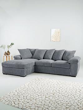 Product photograph of Very Home Amalfi 3 Seater Left Hand Scatter Back Fabric Corner Chaise Sofa - Fsc Reg Certified from very.co.uk