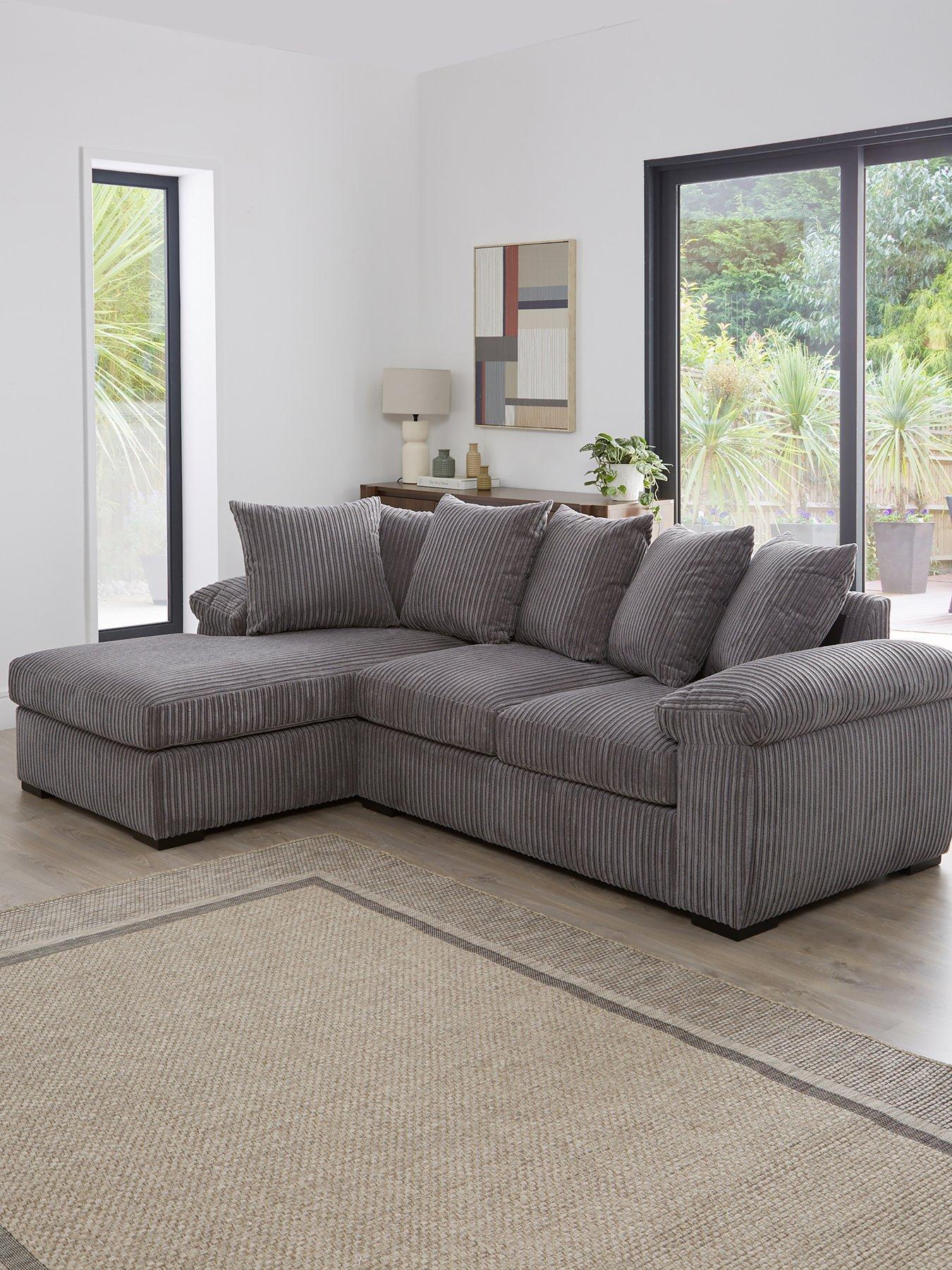 Very Home Amalfi Left Hand Scatter Back Fabric 3 Seater Chaise Sofa - FSC® Certified