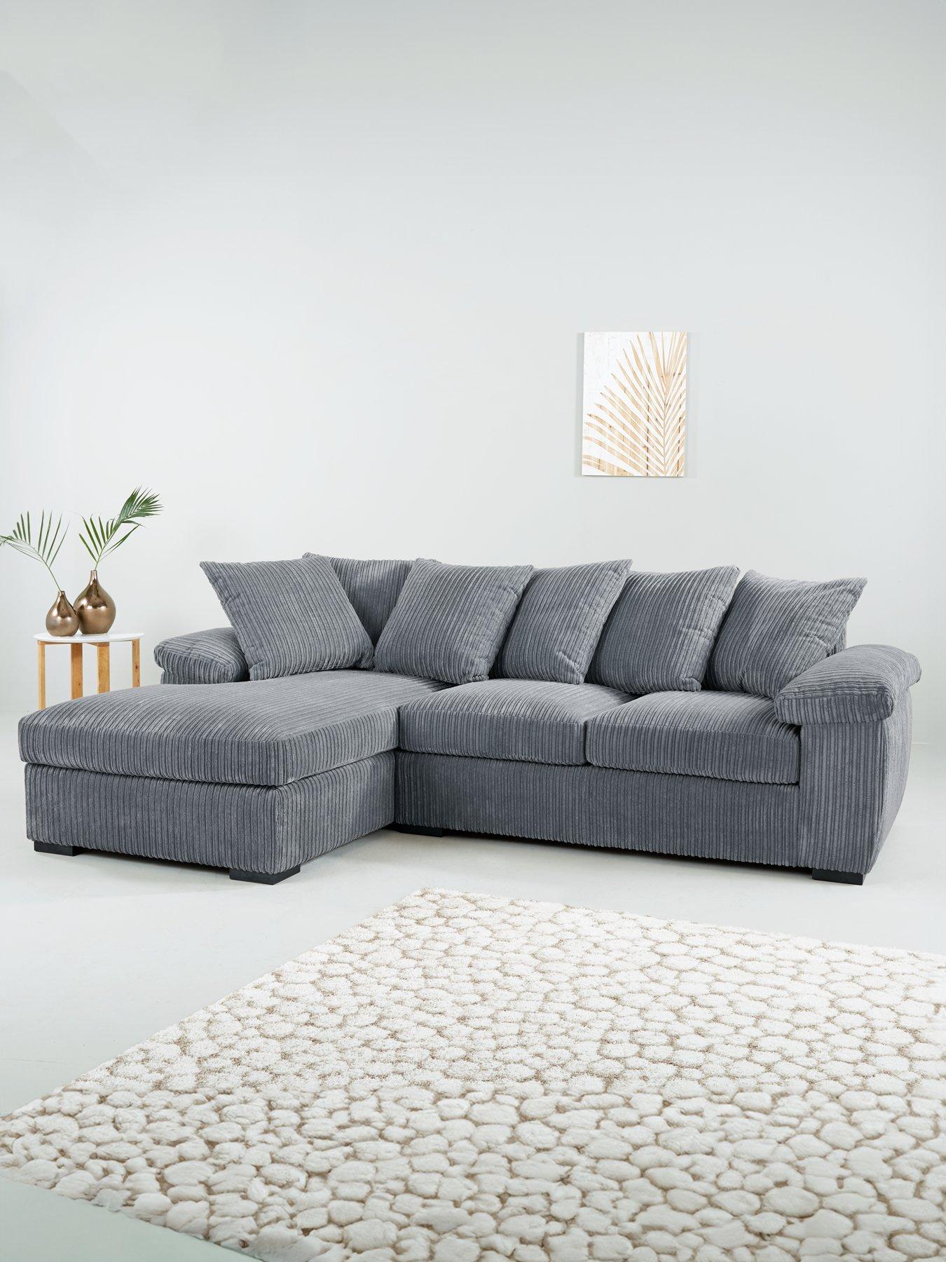 undefined Amalfi 3 Seater Left Hand Scatter Back Fabric Corner Chaise Sofa - FSC® Certified