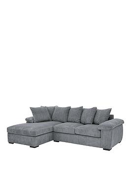 Product photograph of Very Home Amalfi 3 Seater Left Hand Scatter Back Fabric Corner Chaise Sofa from very.co.uk