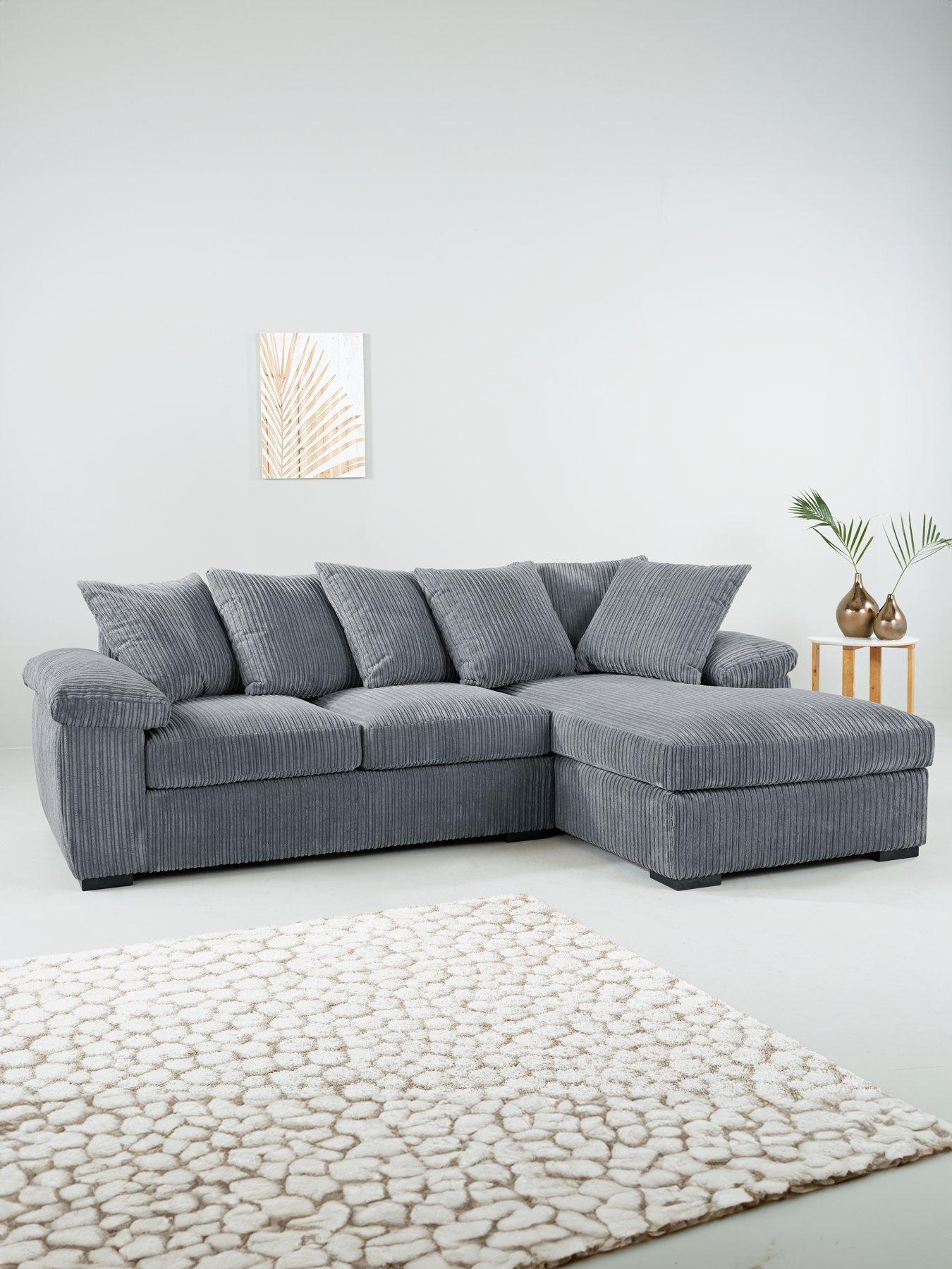 undefined Amalfi 3 Seater Right Hand Scatter Back Fabric Corner Chaise Sofa - FSC® Certified
