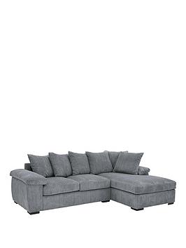 Product photograph of Very Home Amalfi 3 Seater Right Hand Scatter Back Fabric Corner Chaise Sofa from very.co.uk