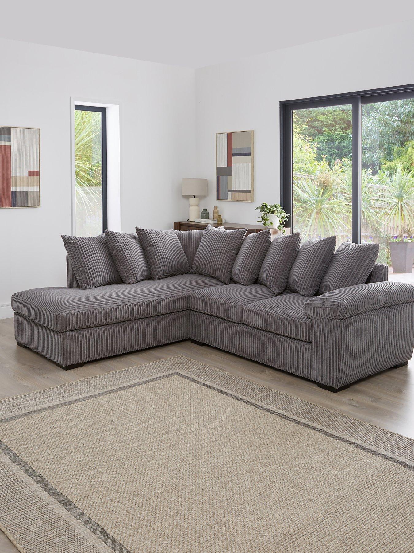 Very Home Amalfi Left Hand Scatter Back Fabric Corner Chaise Sofa - FSC® Certified
