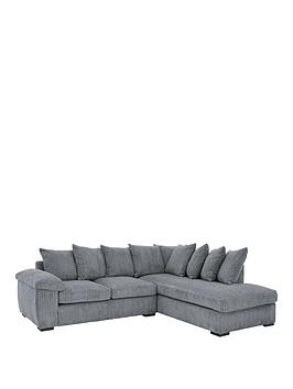 Product photograph of Very Home Amalfi Right Hand Scatter Back Fabric Corner Chaise Sofa from very.co.uk