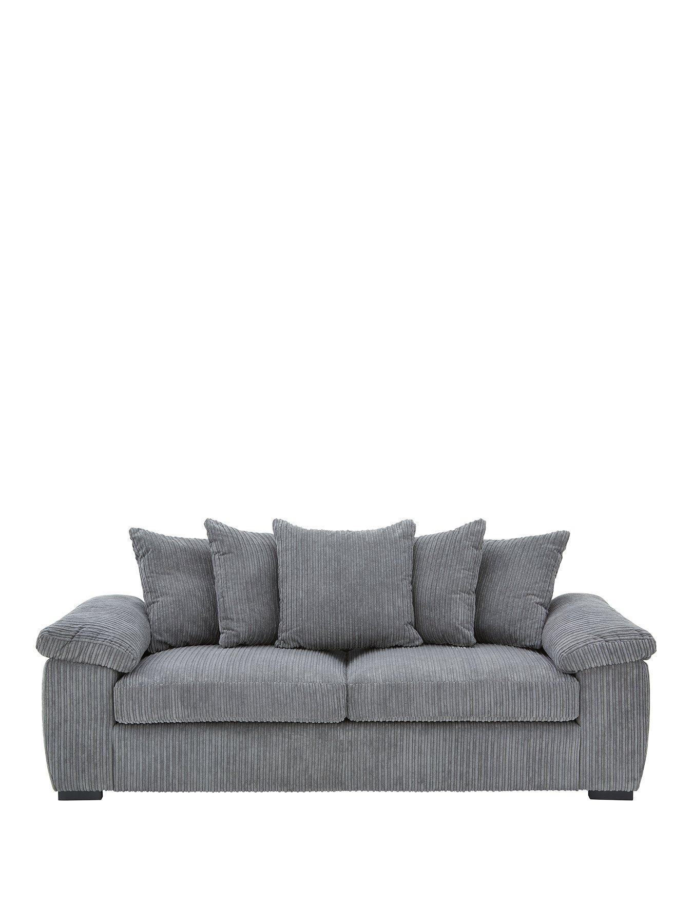 Product photograph of Amalfi 3 Seater Scatter Back Fabric Sofa from very.co.uk