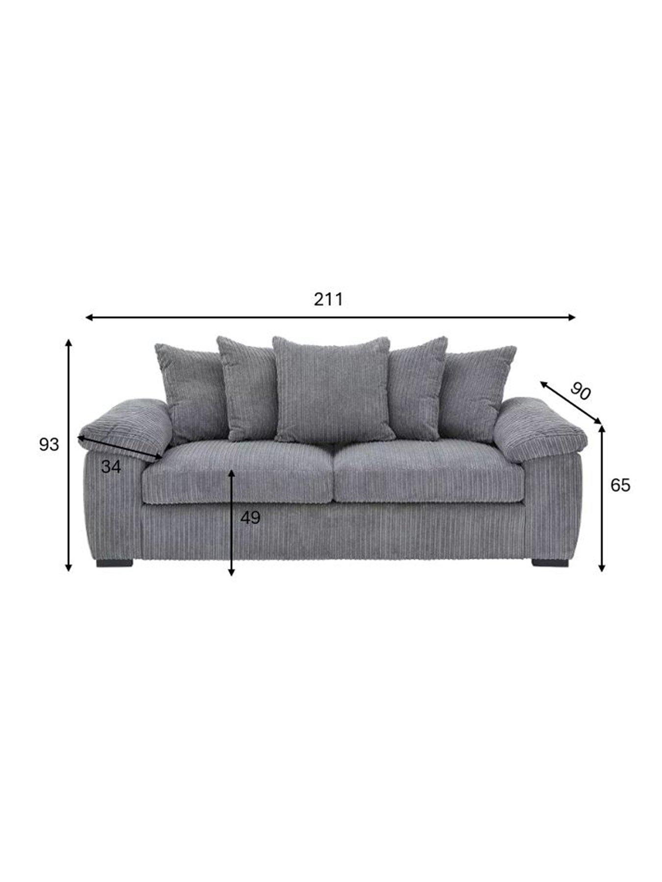 Image 6 of 7 of The Very Collection Amalfi&nbsp;3 Seater&nbsp;Scatter Back Fabric Sofa&nbsp;- FSC&reg; Certified