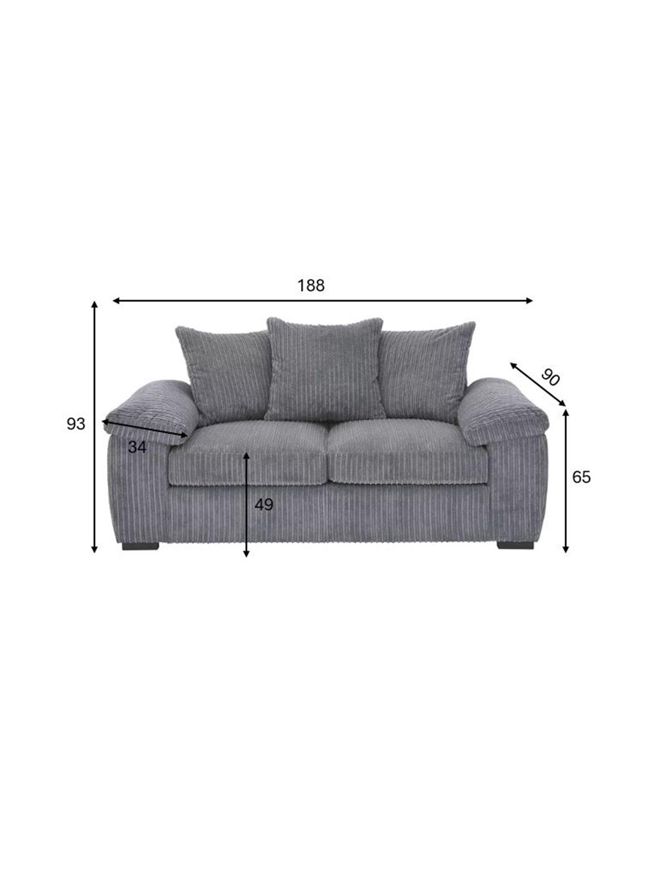 Image 6 of 7 of Very Home Amalfi 2 Seater Scatter Back Fabric Sofa&nbsp;- FSC&reg; Certified
