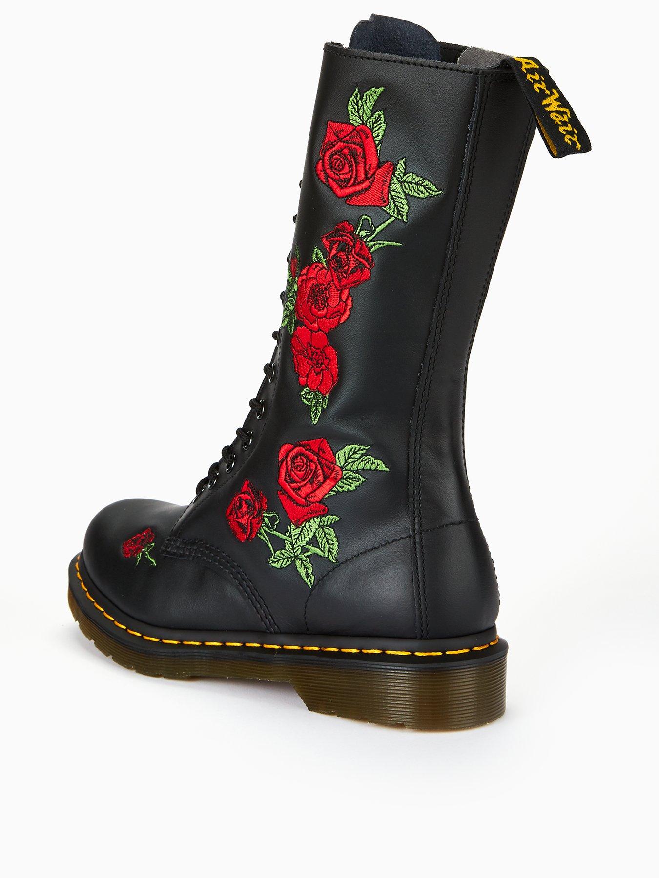 vonda embroidered 14 eye boots
