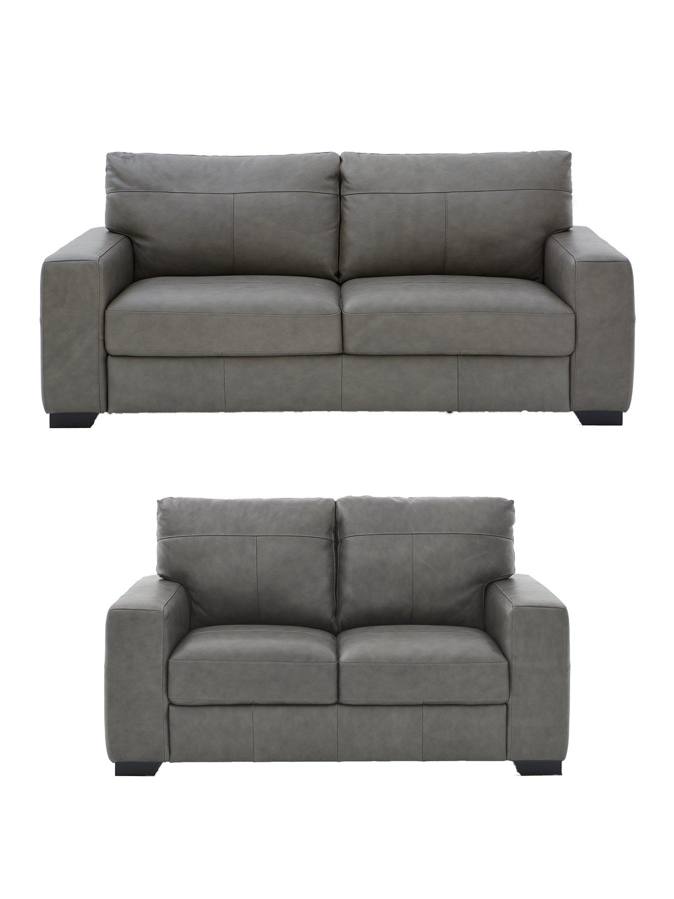 undefined Hampshire 3 Seater + 2 Seater Italian Leather Sofa Set (Buy and SAVE!) - FSC® Certified