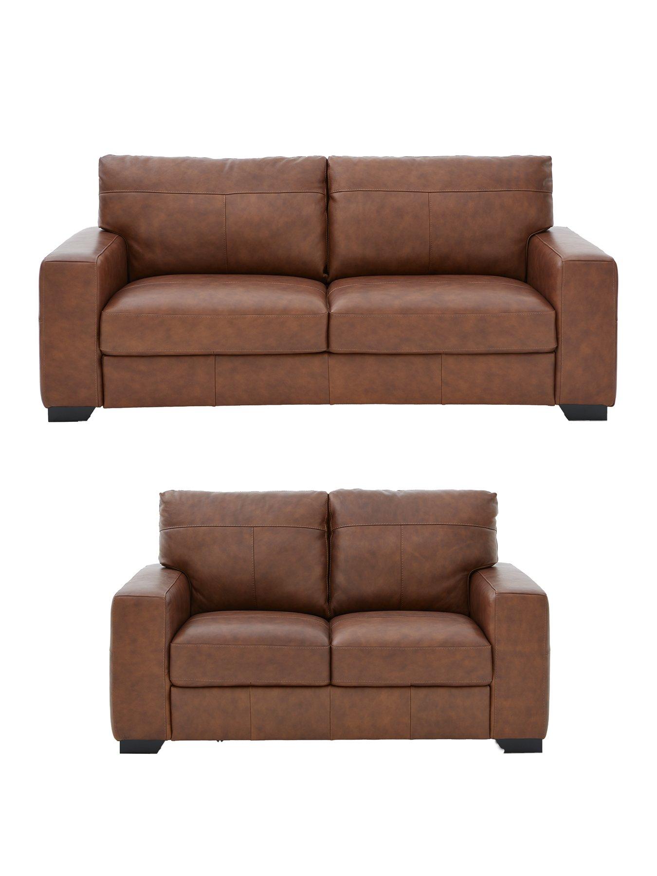 undefined Hampshire 3 Seater + 2 Seater Italian Leather Sofa Set (Buy and SAVE!) - FSC® Certified