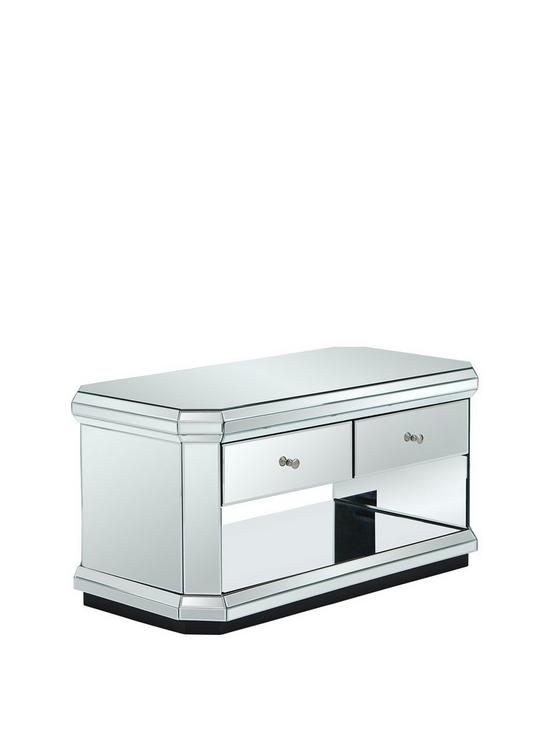 front image of plinth-mirrored-ready-assembled-storage-coffee-table