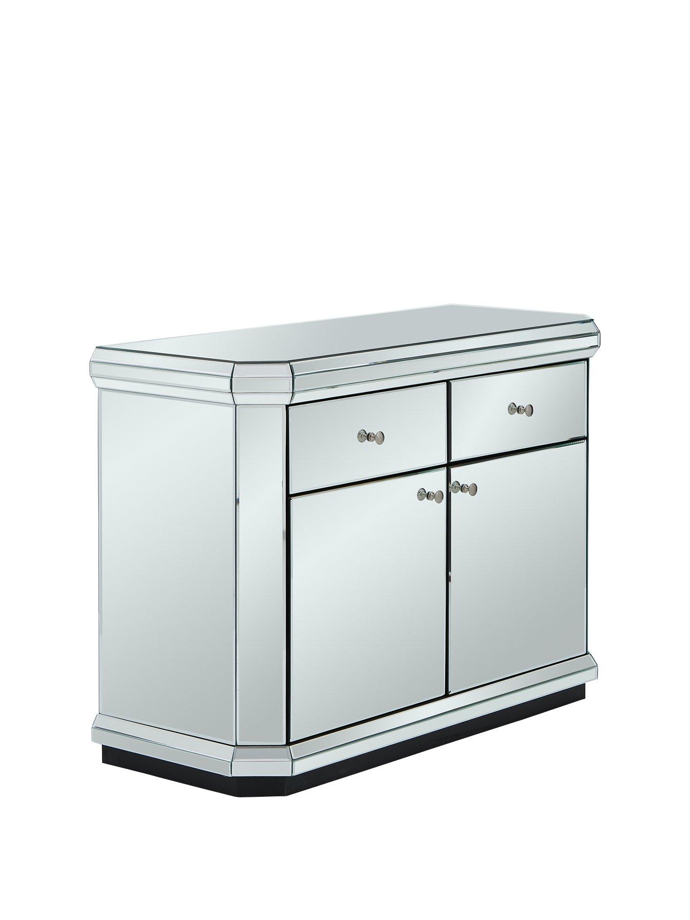 White 3 Door Sideboard Modern Cabinet Cupboard Unit Storage Furniture With 2 Drawers Living Room Display Unit 