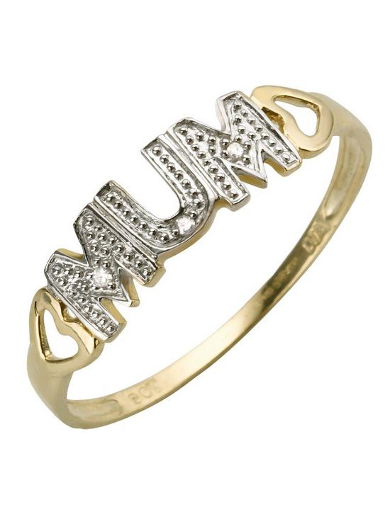 front image of love-gold-9-carat-yellow-gold-diamond-set-mum-ring