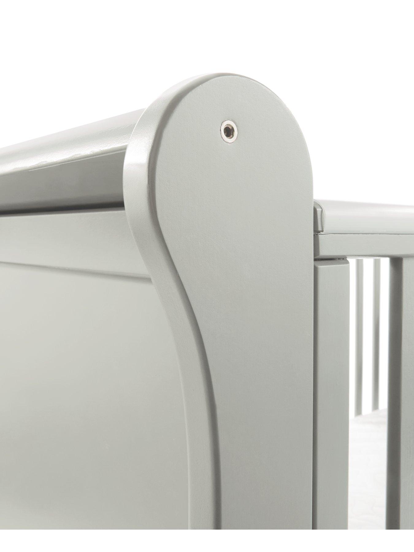little acorns sleigh cot bed grey