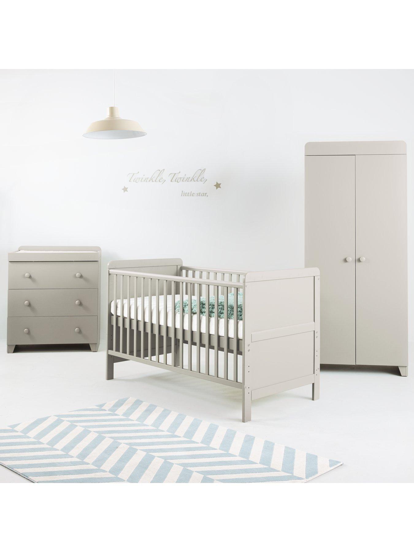 Little Acorns Cot Bed Light Grey Very