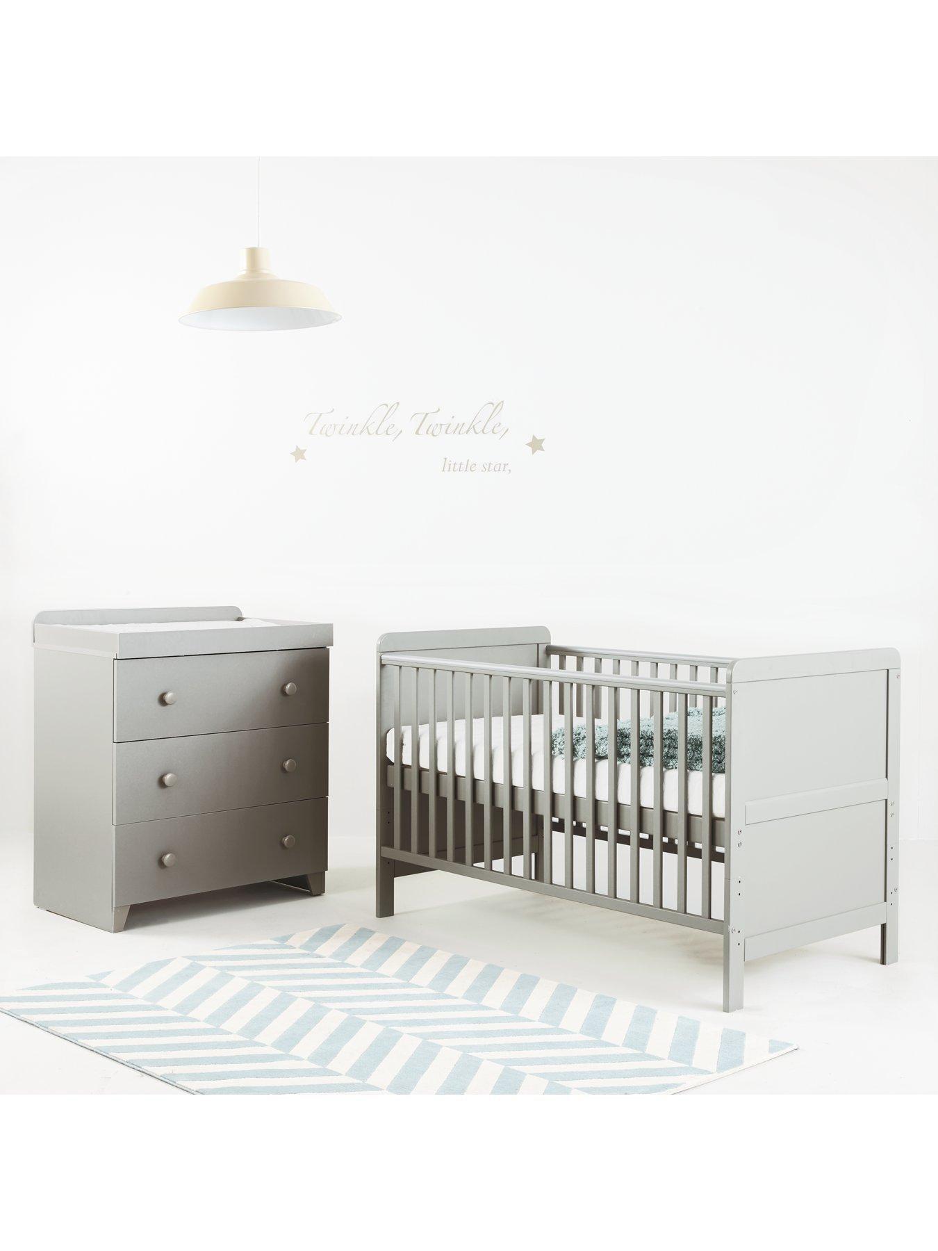 Little Acorns Changer/Chest of Drawers - Light Grey