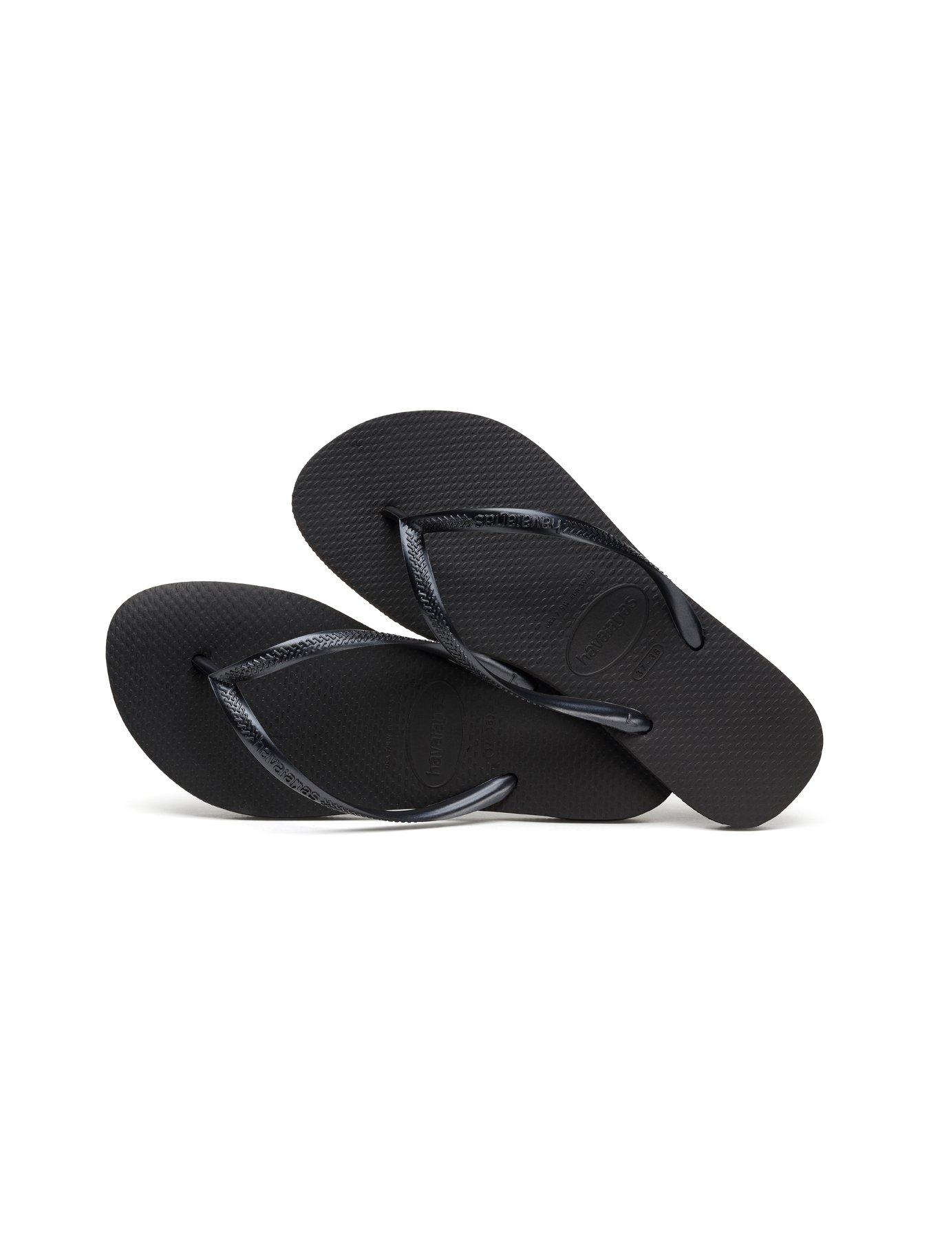 plain black havaianas