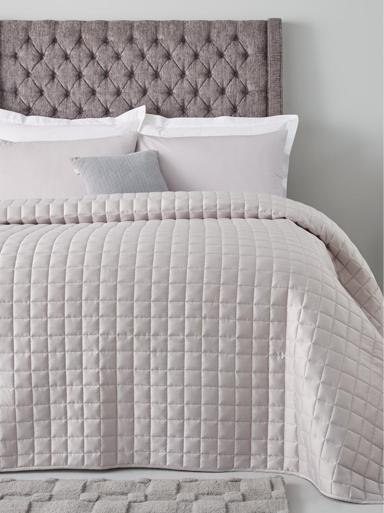 Very Home Luxury Quilted Bedspread Throw very.co.uk