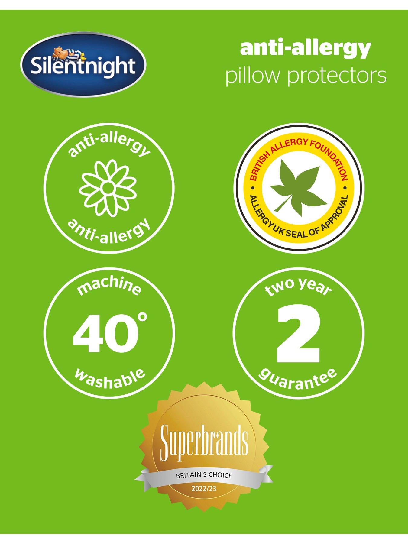 Silentnight Anti Allergy Anti Bacterial Pillow Protectors Pair Very