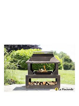 Product photograph of La Hacienda Stonehurst Outdoor Heater With Logstore from very.co.uk