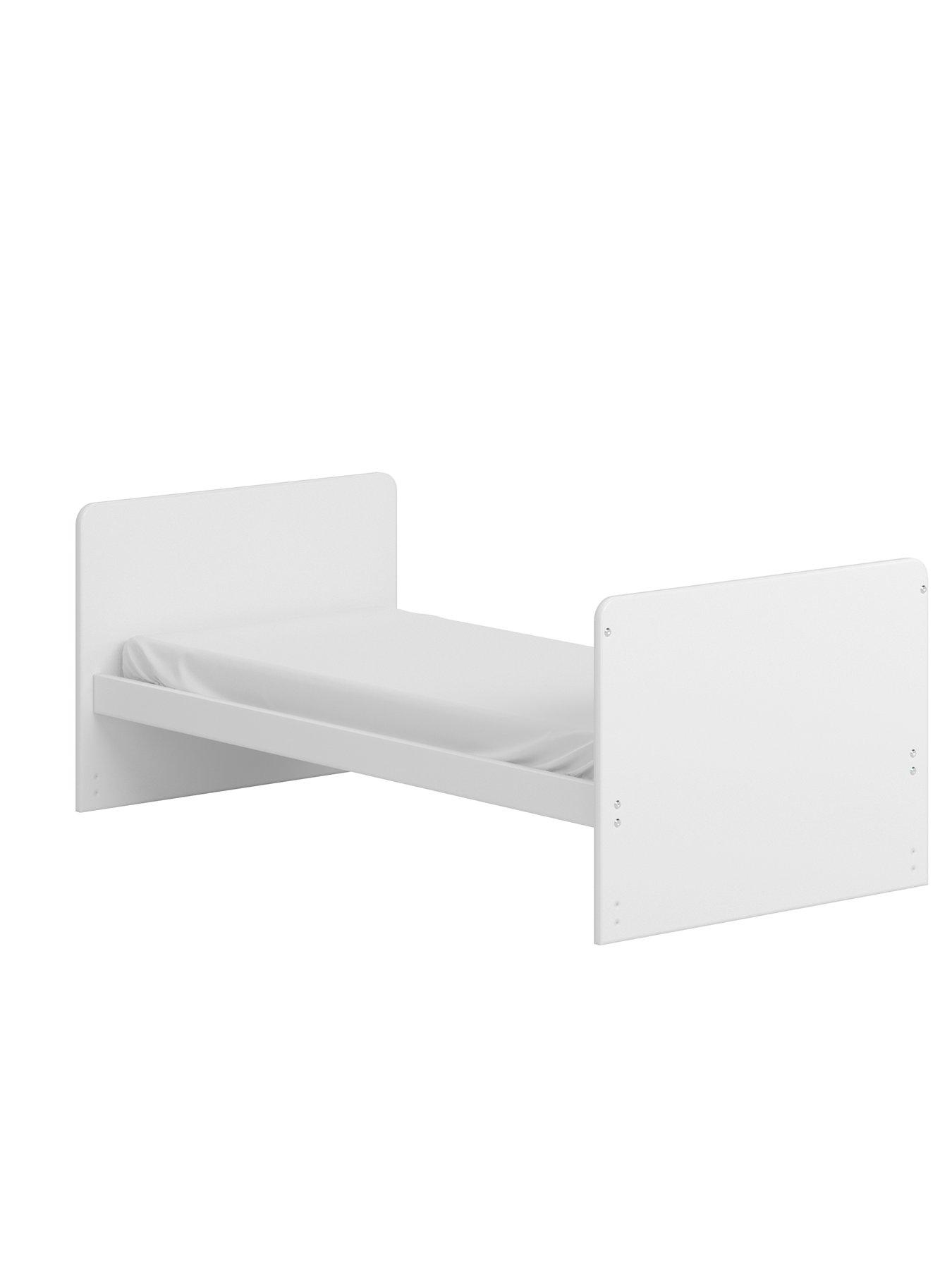 Image 4 of 7 of Little Acorns Portofino Cot Bed, Dresser and Single Wardrobe - White