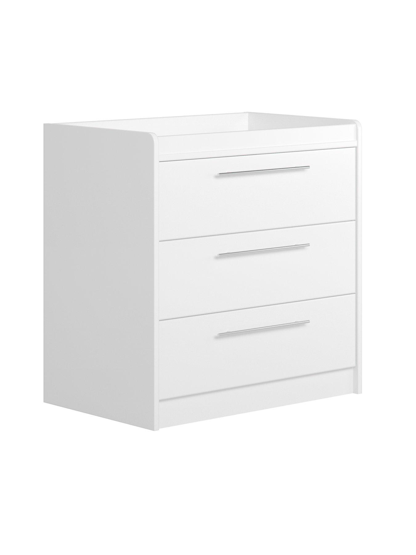 Image 7 of 7 of Little Acorns Portofino Cot Bed, Dresser and Single Wardrobe - White