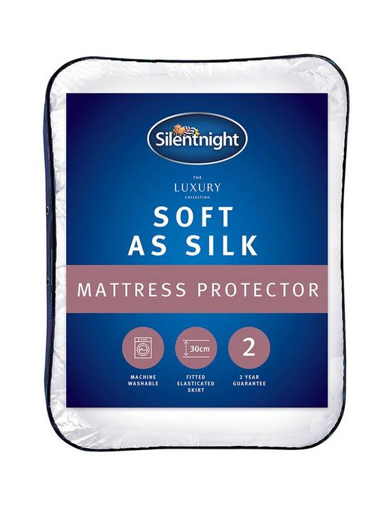 front image of silentnight-luxury-collection-soft-as-silk-mattress-protector