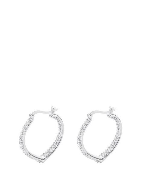 the-love-silver-collection-sterling-silver-double-crystal-set-heart-shaped-creole-earrings