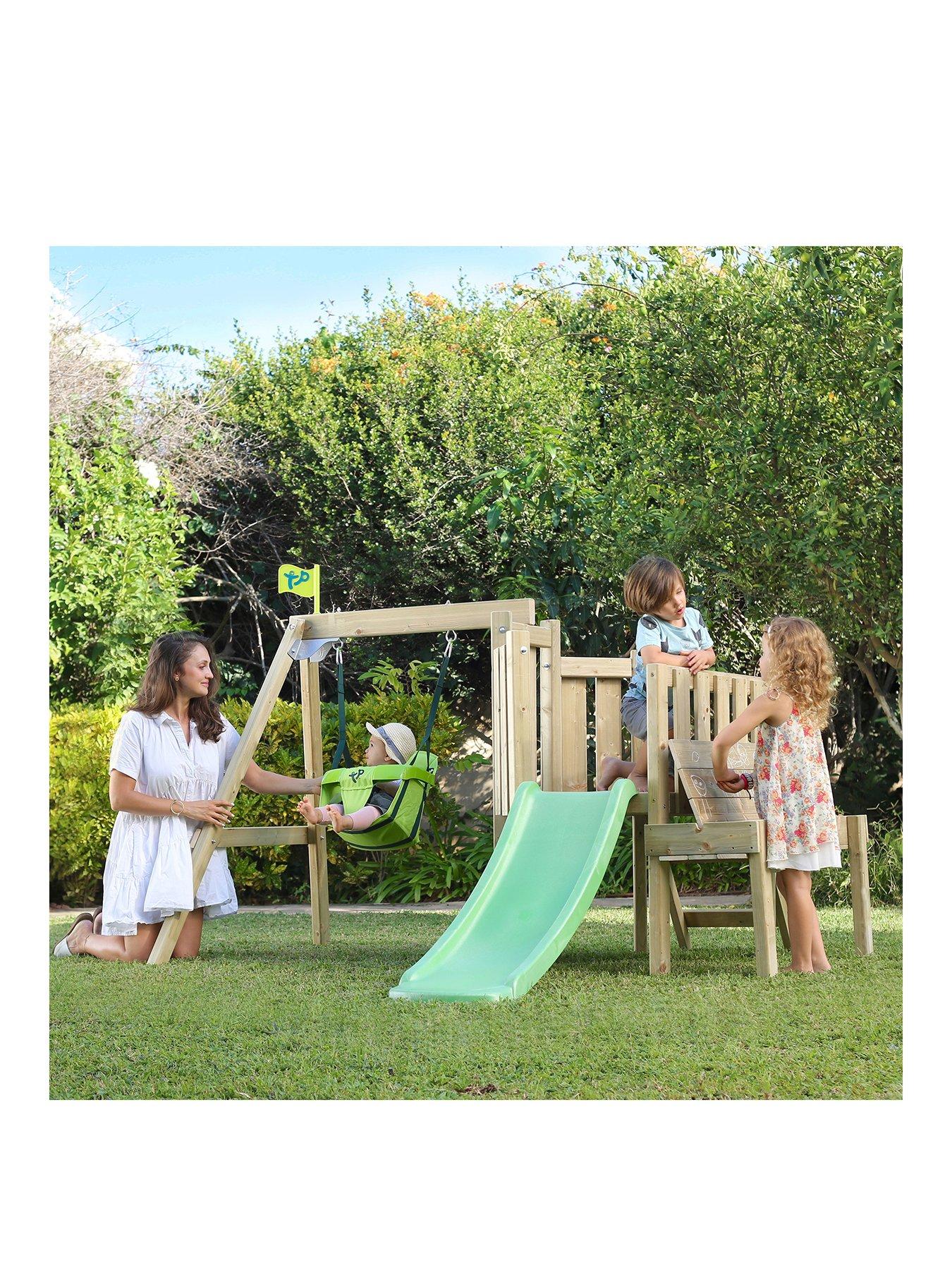 Tp forest multiplay wooden store swing set & slide