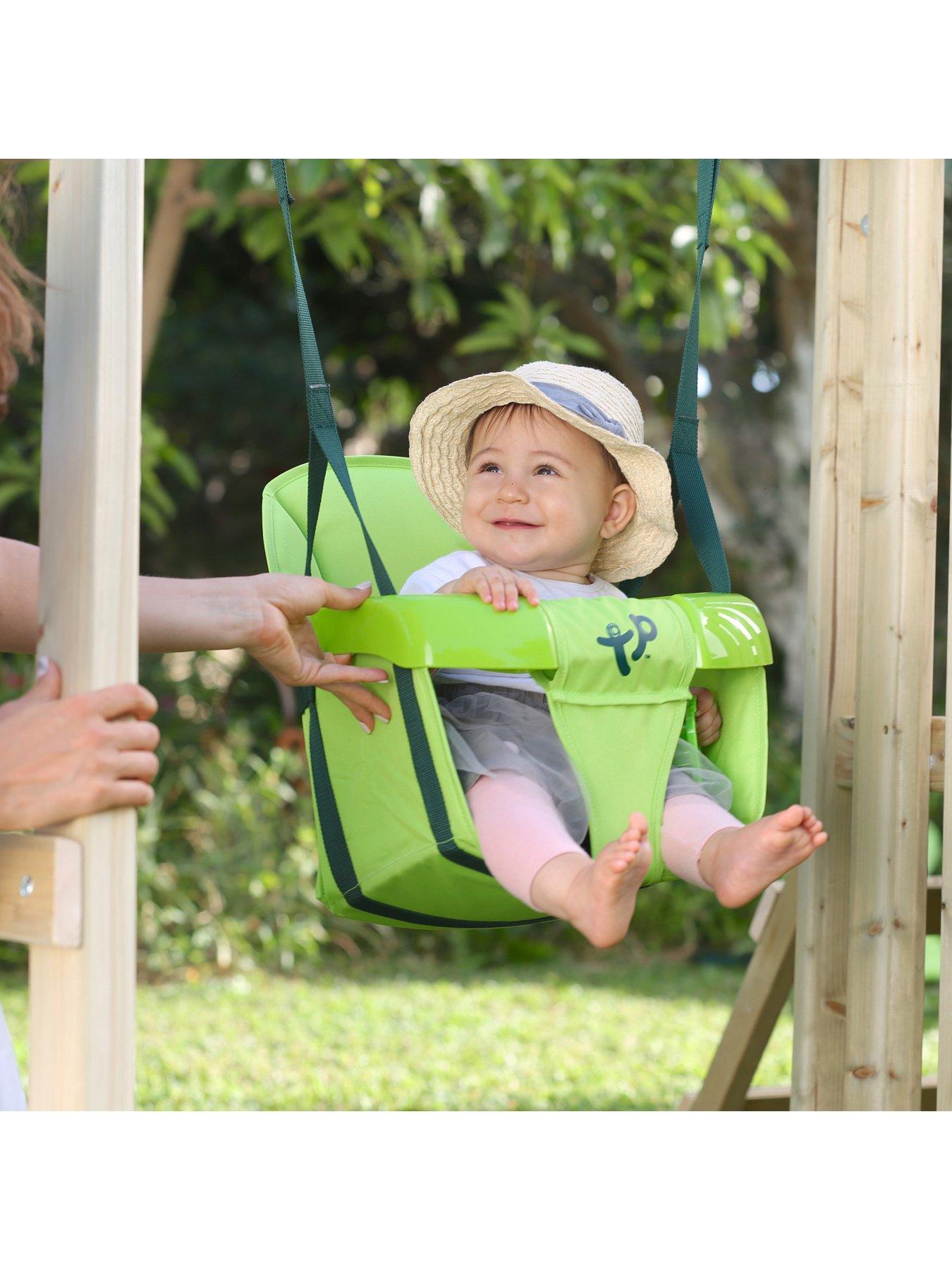 Tp forest toddler wooden best sale swing set & slide