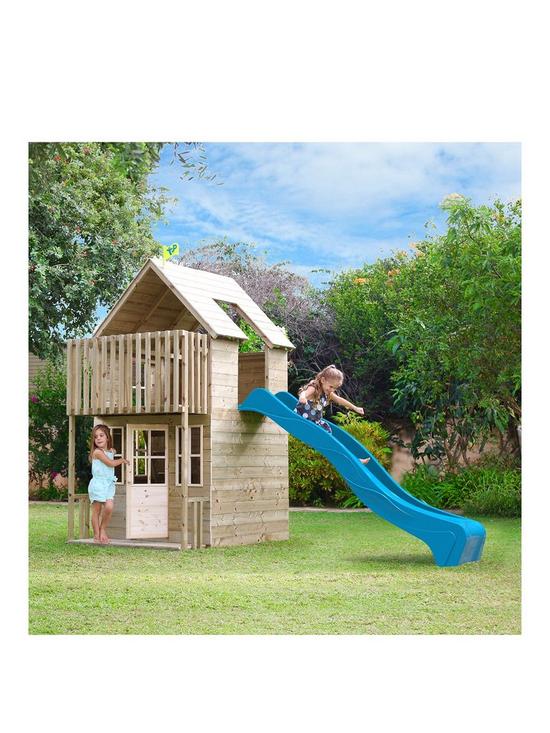 front image of tp-skye-wooden-playhouse-amp-slide