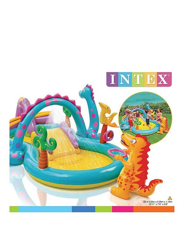 Outdoor Activity Toys Intex Dinoland Paddling Pool Slide Kids Water Play Centre 