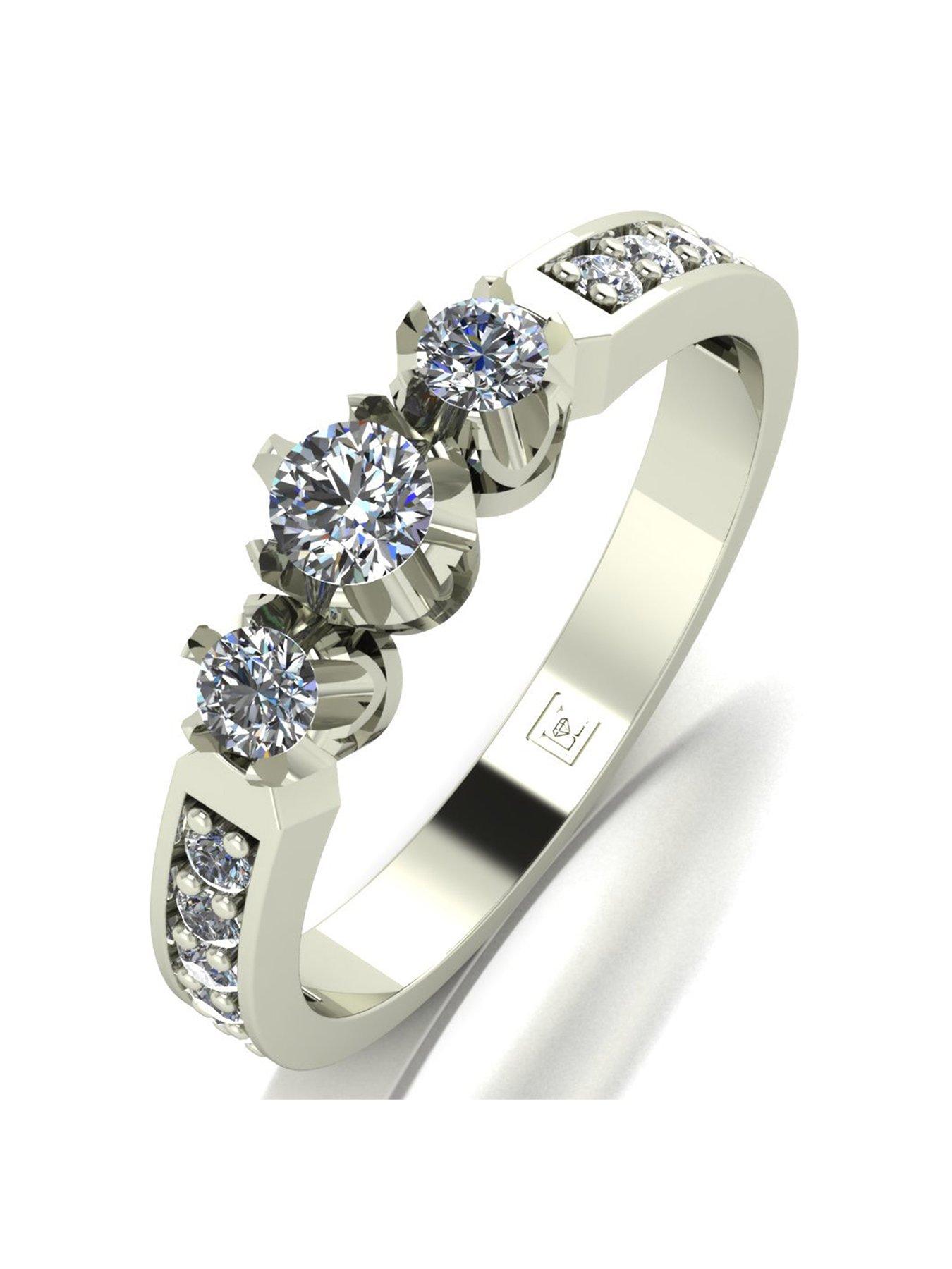 Love Diamond Lady Lynsey 9Ct White Gold 50Pts Total 3 Stone Centre Diamond Trilogy Ring review