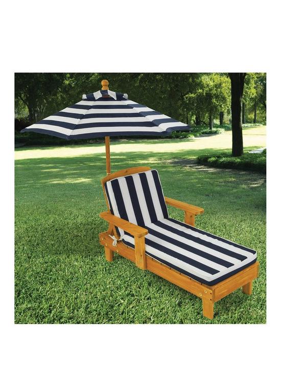 stillFront image of kidkraft-outdoor-chaise-lounger-with-umbrella