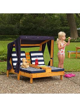 Product photograph of Kidkraft Double Chaise Lounger With Cupholder from very.co.uk