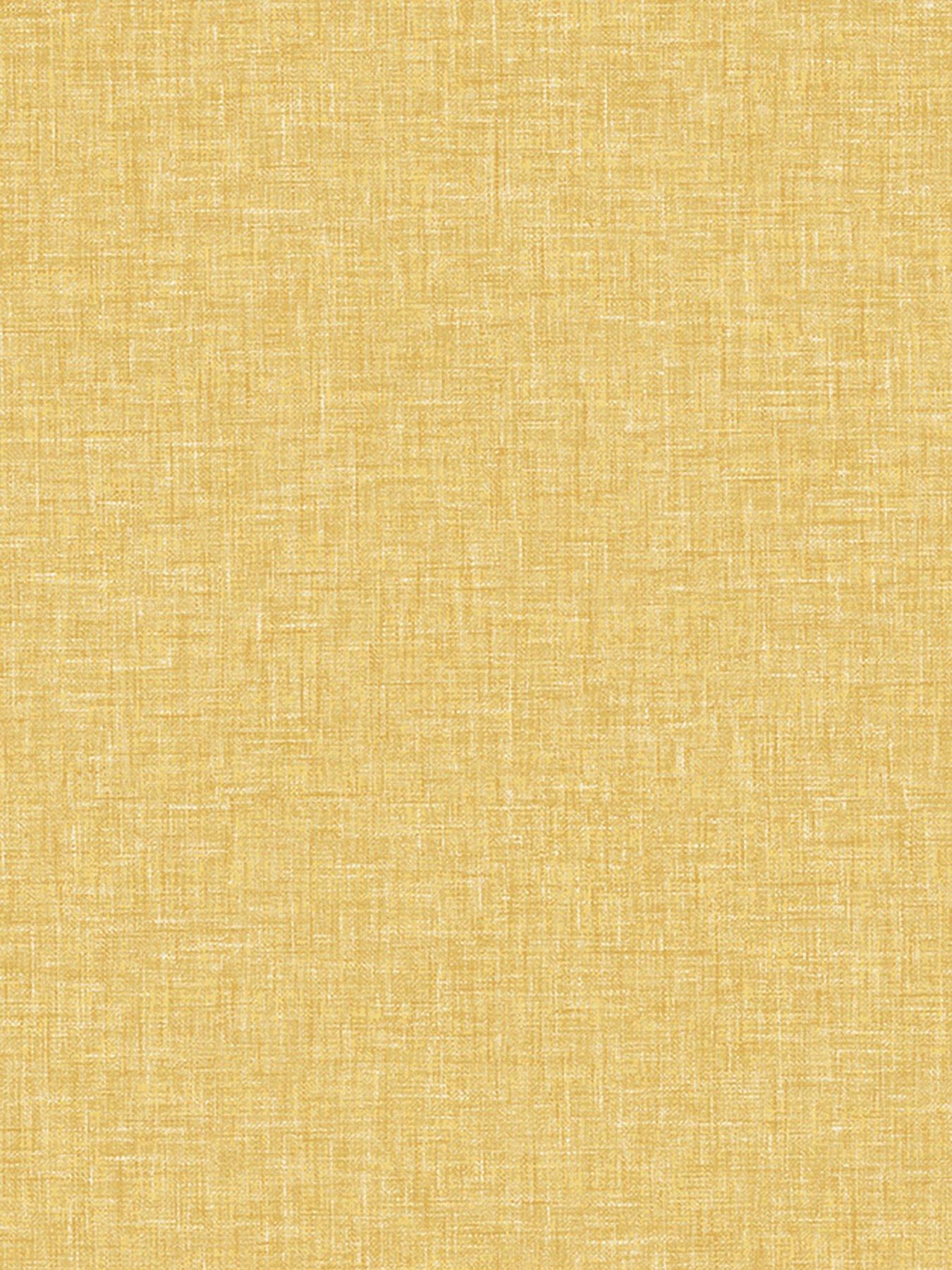 ARTHOUSE Linen Texture Wallpaper Ochre very.co.uk