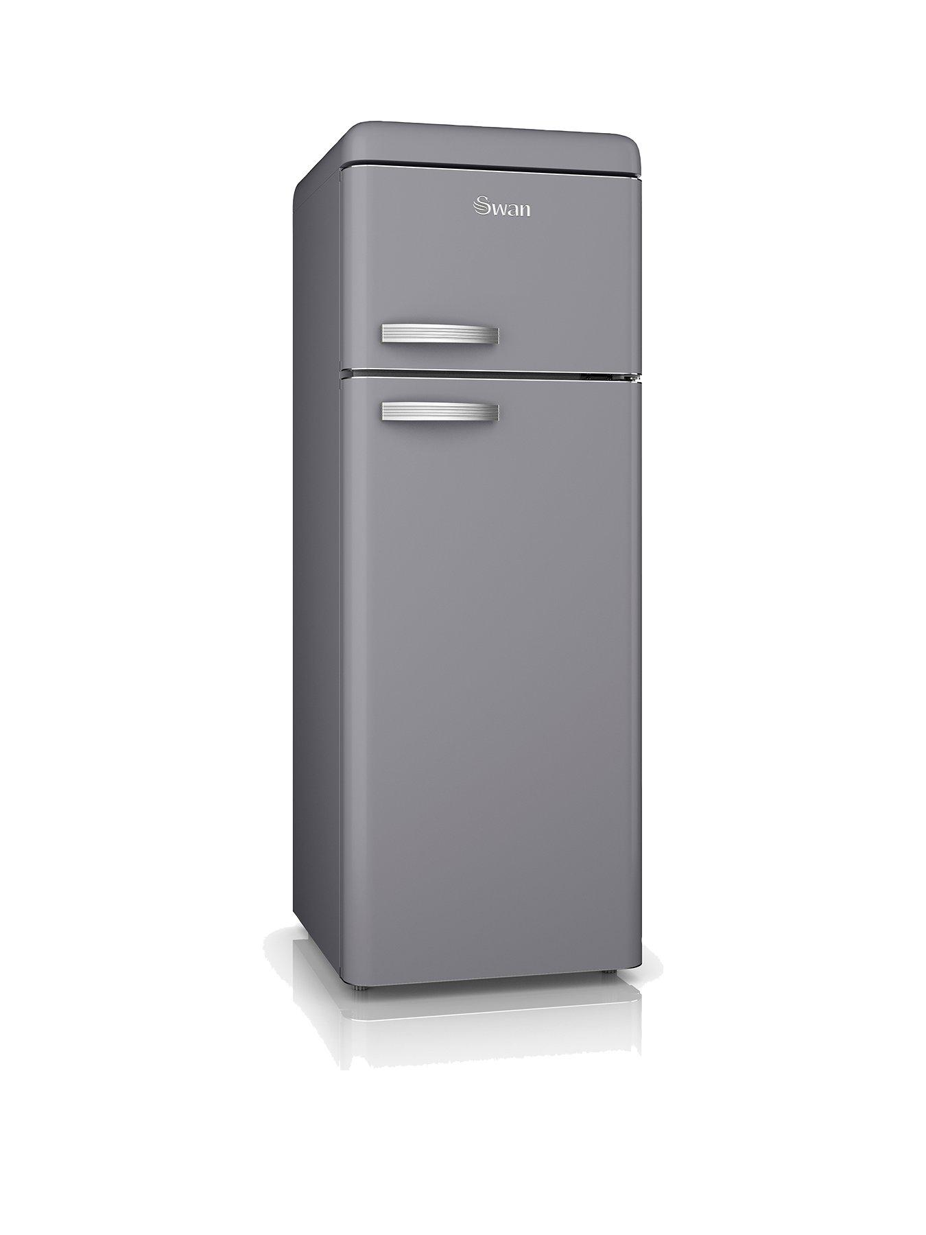Swan Sr11010grn 55cm Retro Top Mounted Fridge Freezer Grey