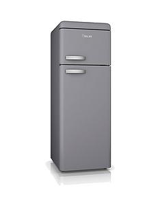 Swan SR11010GRN 55cm Retro Top Mounted Fridge Freezer - Grey
