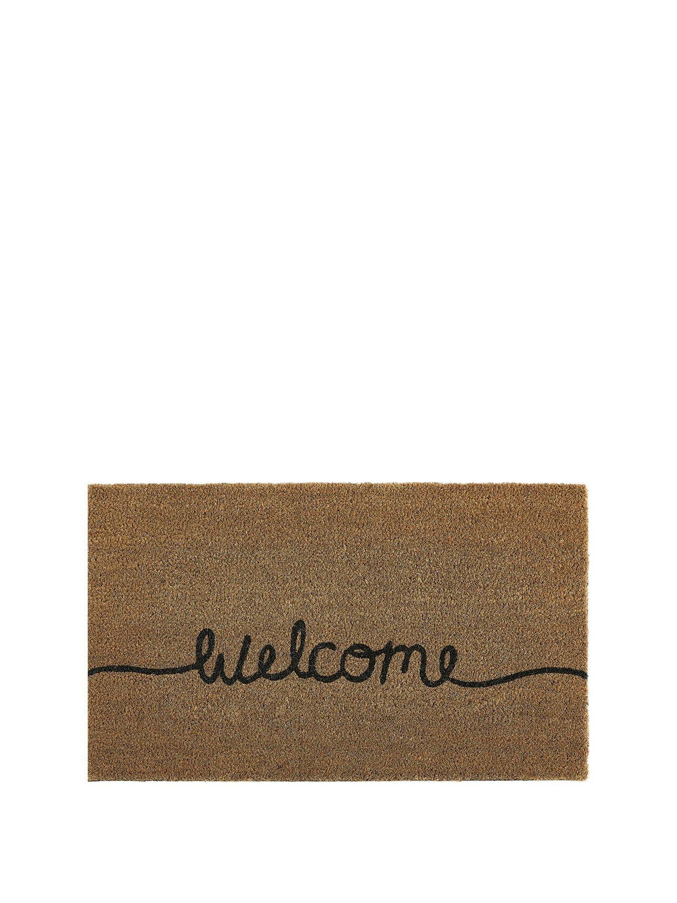 Product photograph of My Mat Welcome Coir Doormat - Natural from very.co.uk