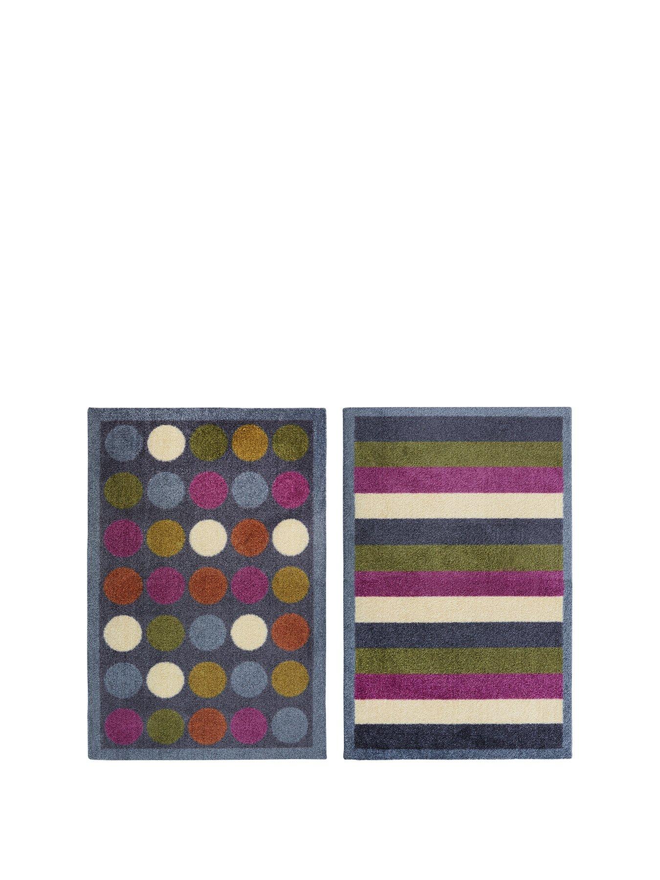 Spots And Stripes Doormats 2 Pack Very Co Uk
