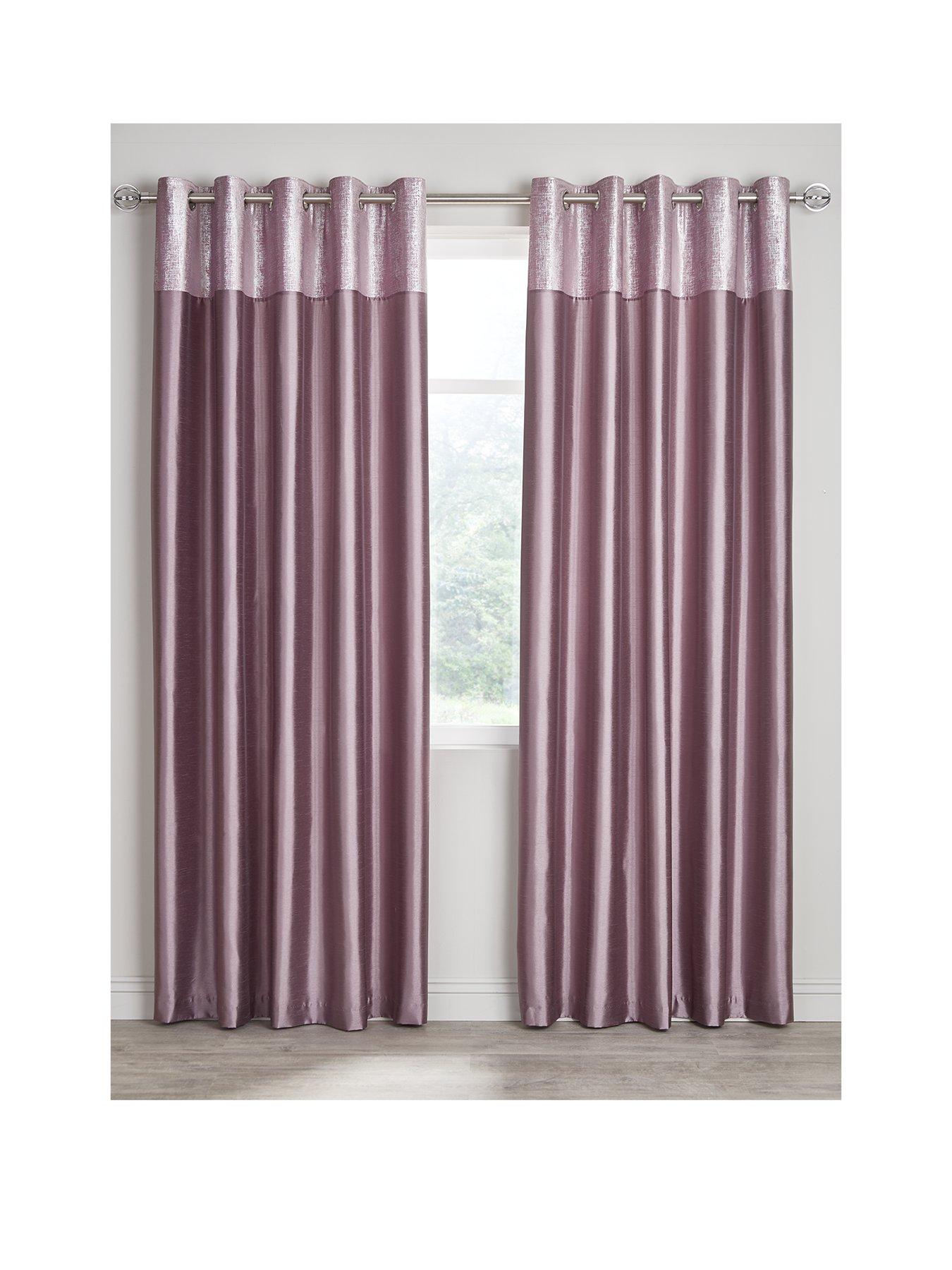 Morgan Metallic Top Faux Silk Eyelet Curtains Very Co Uk