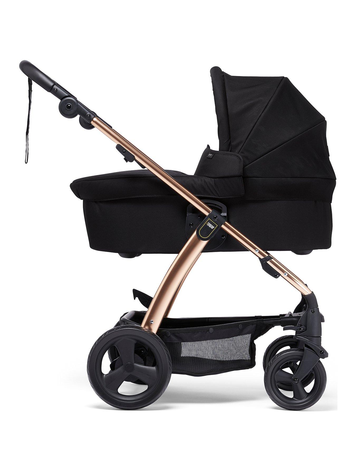 rose gold stroller and carseat