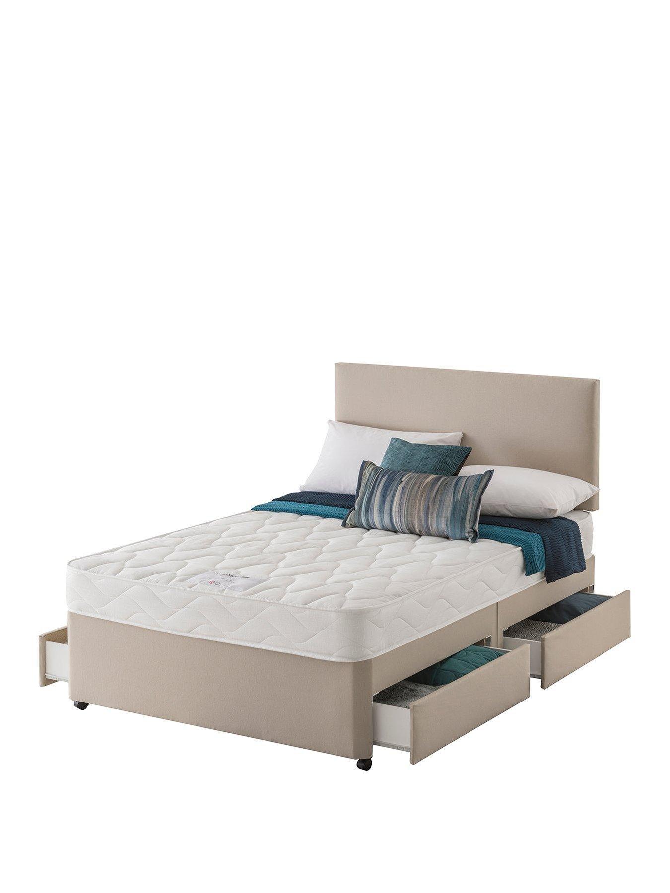 Product photograph of Layezee Made By Silentnight Fenner Bonnel Spring Divan Bed With Storage Options from very.co.uk