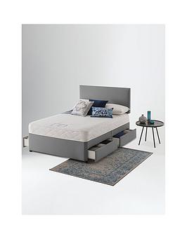 Product photograph of Layezee Made By Silentnight Layezee Fenner Bonnel Memory Divan Bed With Storage Options from very.co.uk