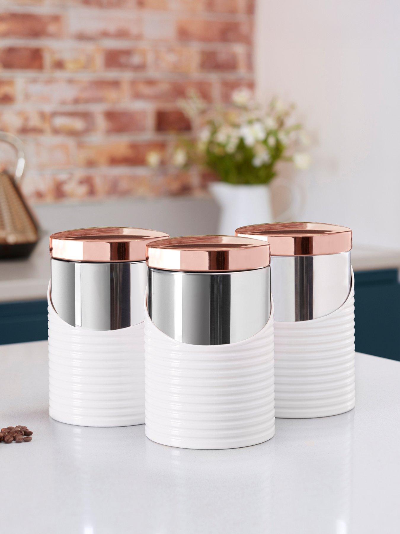 Tower Linear Set of 3 Storage Canisters