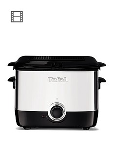 Tefal FF220040 Mini Deep Fryer, 0.6kg Capacity, 1000W - Stainless Steel
