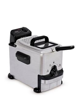 Product photograph of Tefal Oleoclean Compact Fr701640 2l Semi-professional Fryer - Stainless Steel from very.co.uk